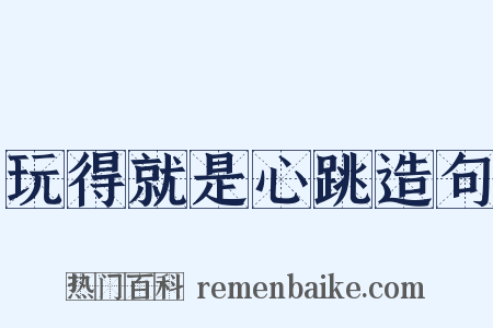 玩得就是心跳造句是什么意思的图片